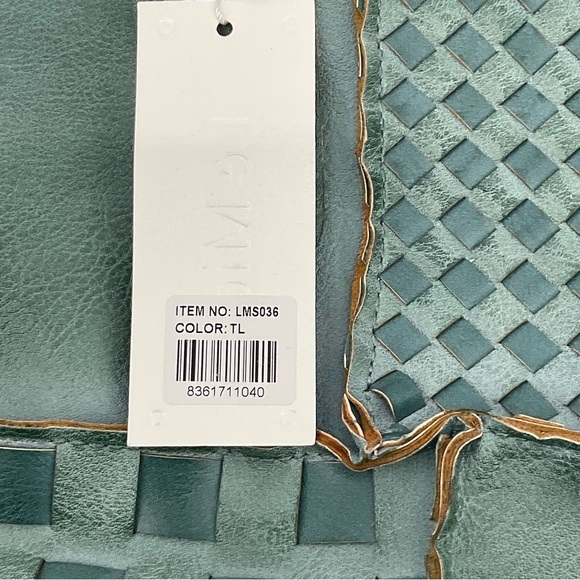 Le Miel Vegan Leather Purse NWT Aged Turquoise Color - Picture 16 of 16